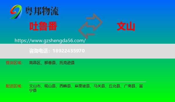 吐鲁番到文山物流