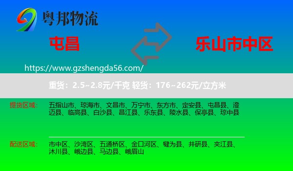 屯昌县到市中区物流专线