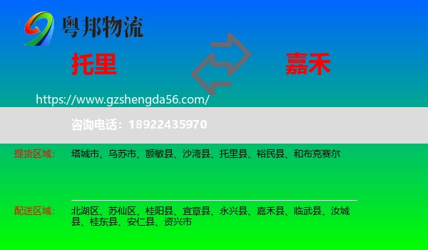 托里县到嘉禾县物流专线