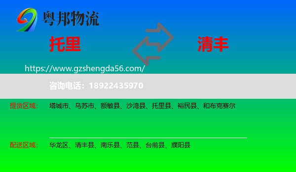 托里县到清丰县物流专线