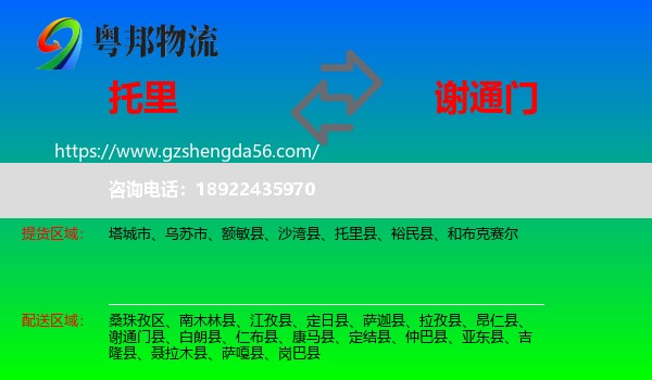 托里县到谢通门县物流专线