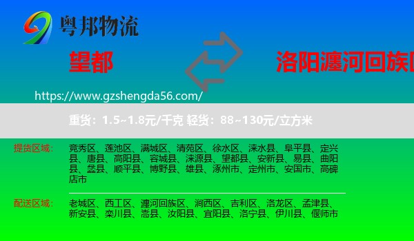 望都县到瀍河回族区物流专线