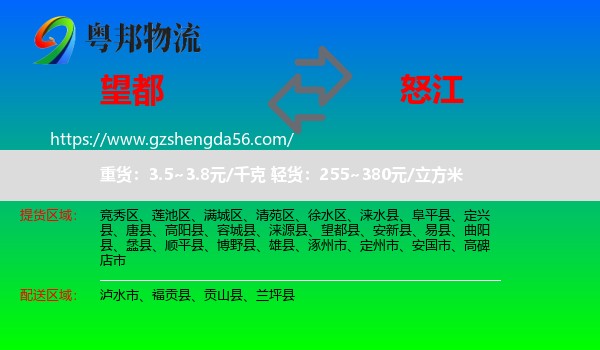 望都县到怒江物流