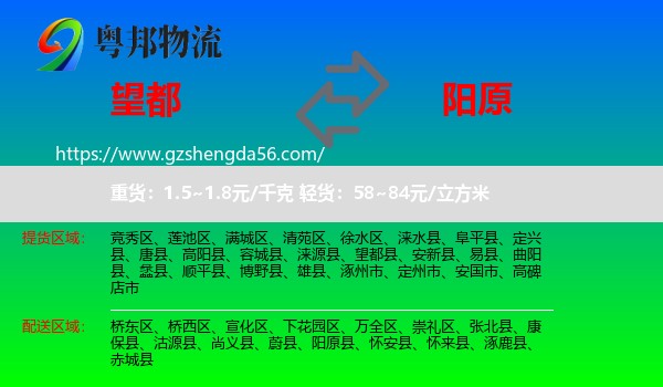 望都县到阳原县物流专线