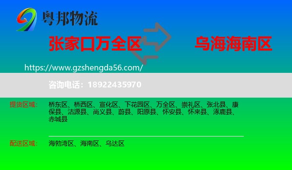 万全区到海南区物流专线