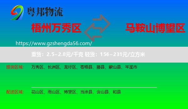 万秀区到博望区物流专线