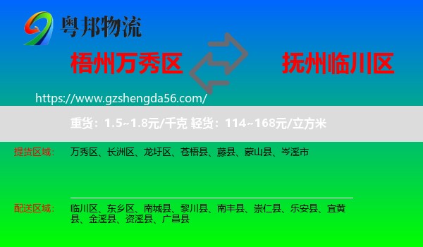 万秀区到临川区物流专线