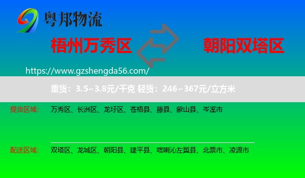 万秀区到双塔区物流专线