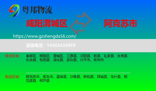 渭城区到阿克苏市物流专线