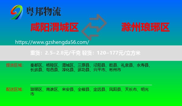 渭城区到琅琊区物流专线