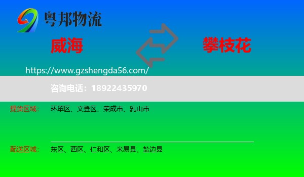 威海到攀枝花物流