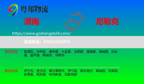 渭南到尼勒克县物流专线