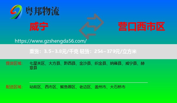 威宁县到西市区物流专线