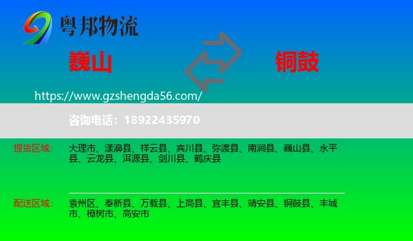 巍山县到铜鼓县物流专线
