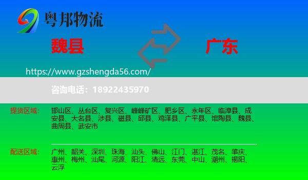 魏县到广东物流