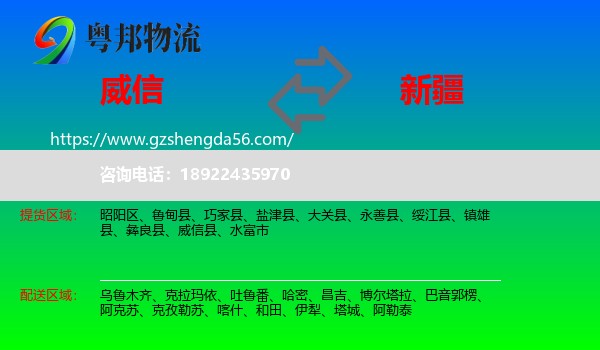 威信县到新疆物流
