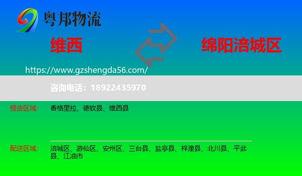 维西县到涪城区物流专线