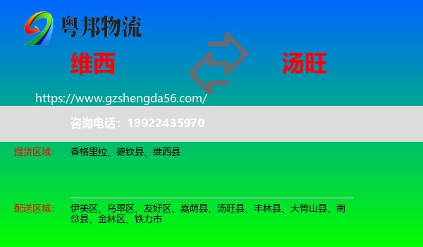 维西县到汤旺县物流专线