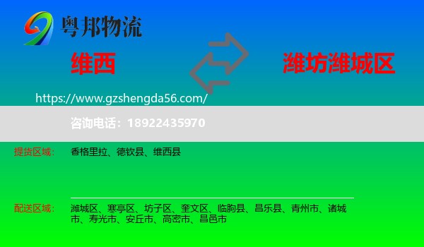 维西县到潍城区物流专线
