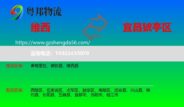 维西县到猇亭区物流专线