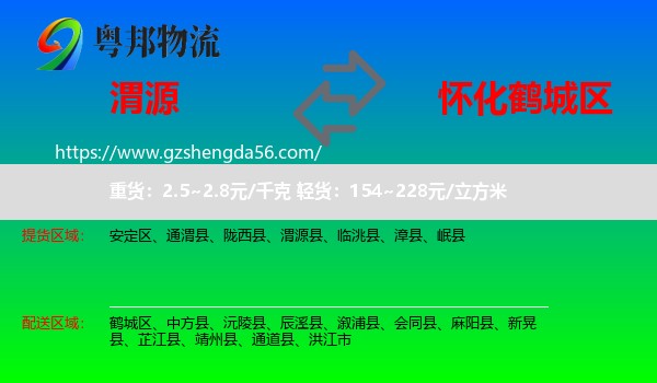 渭源县到鹤城区物流专线