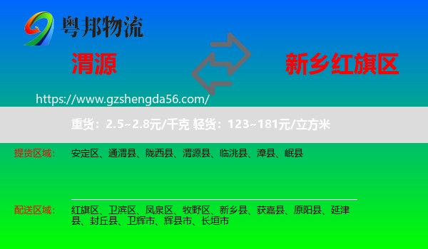 渭源县到红旗区物流专线