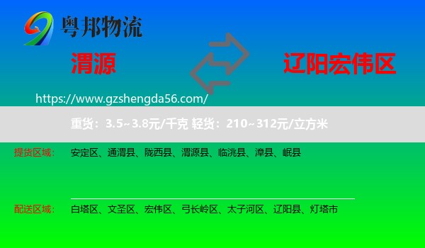 渭源县到宏伟区物流专线