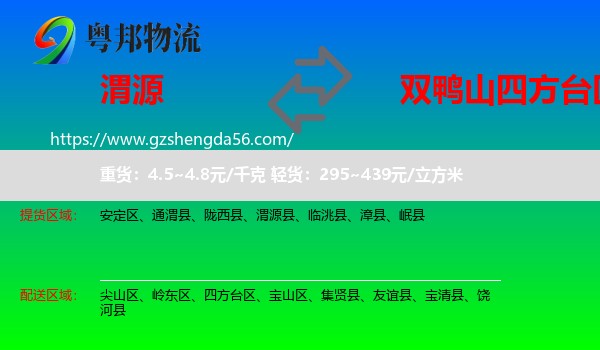 渭源县到四方台区物流专线