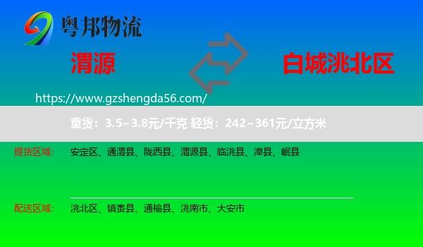 渭源县到洮北区物流专线