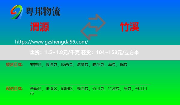 渭源县到竹溪县物流专线