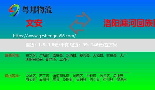 文安县到瀍河回族区物流专线