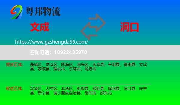 文成县到洞口县物流专线