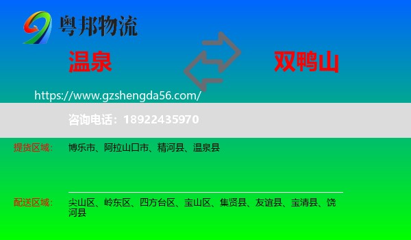 温泉县到双鸭山物流专线