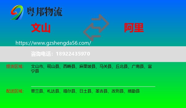 文山到阿里物流专线