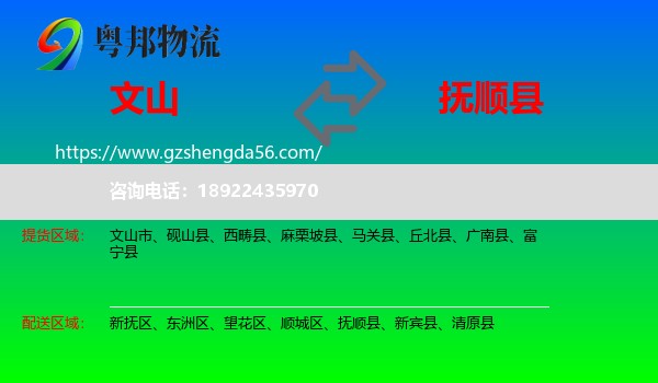 文山到抚顺县物流专线