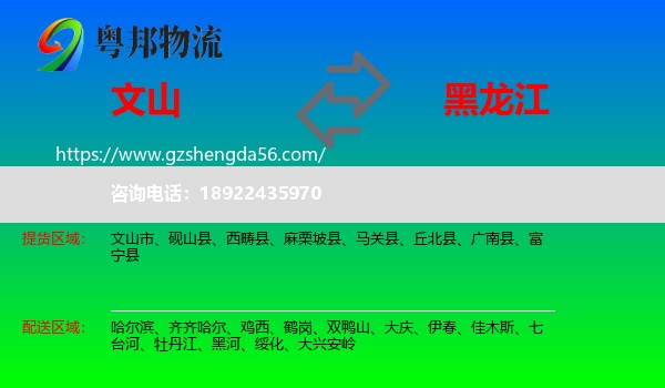 文山到黑龙江物流专线