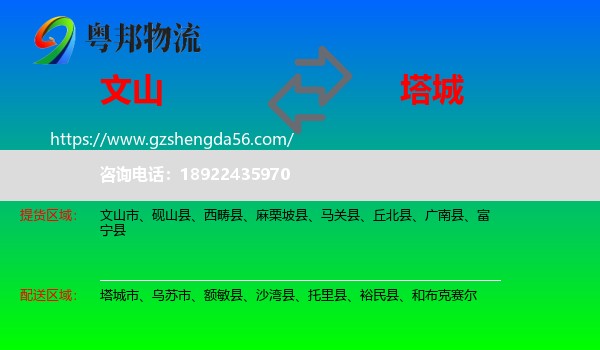 文山到塔城物流专线