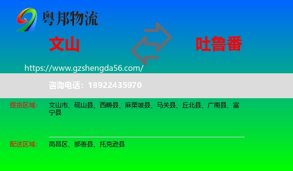 文山到吐鲁番物流专线