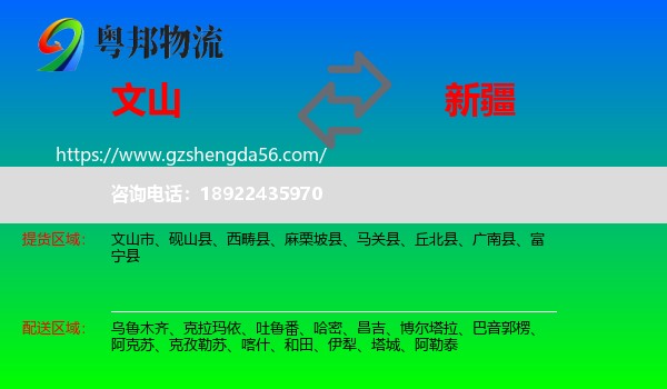 文山到新疆物流专线