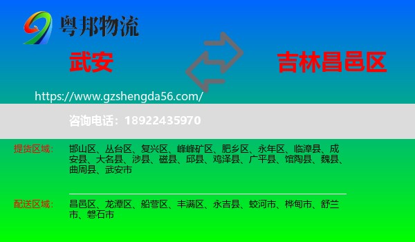 武安市到昌邑区物流专线
