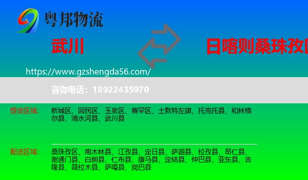 武川县到桑珠孜区物流专线
