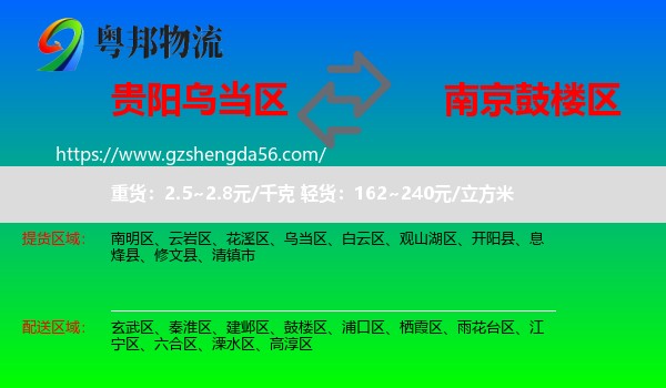 乌当区到鼓楼区物流专线