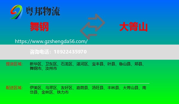 舞钢市到大箐山县物流专线
