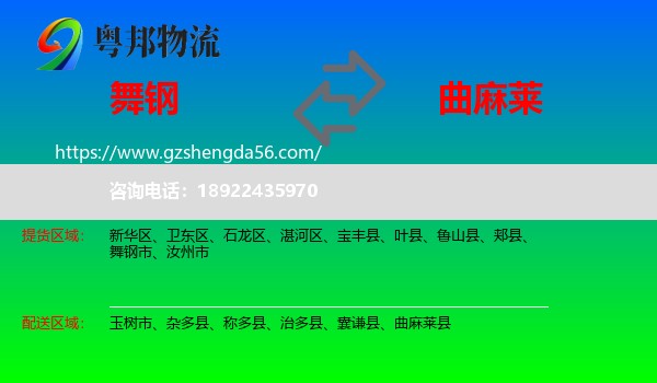 舞钢市到曲麻莱县物流专线