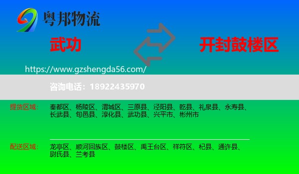 武功县到鼓楼区物流专线