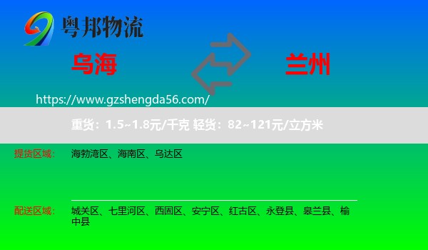 乌海到兰州专线