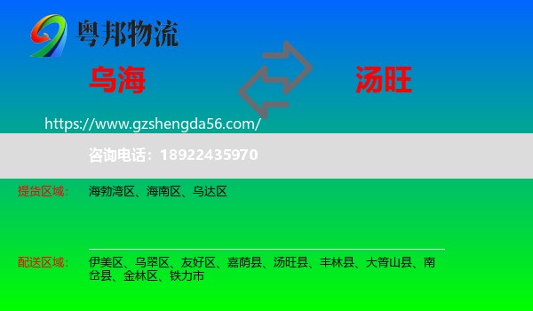 乌海到汤旺县物流专线