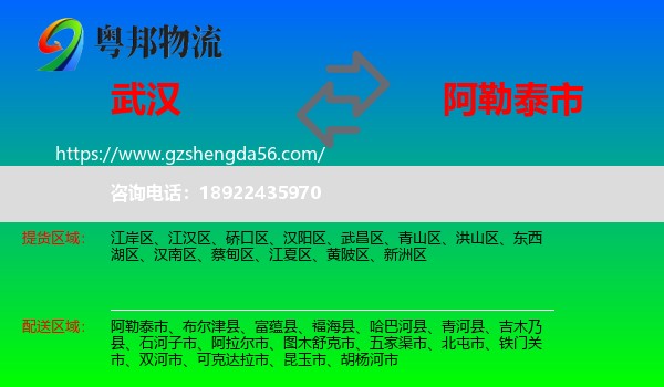 武汉到阿勒泰市物流专线