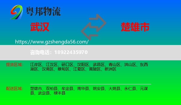 武汉到楚雄市物流专线