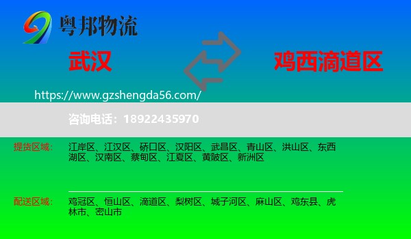 武汉到滴道区物流专线